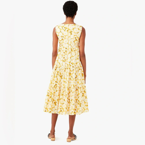 NWT Kate Spade Kate Daisy Poplin Vineyard Midi - Picture 3 of 11